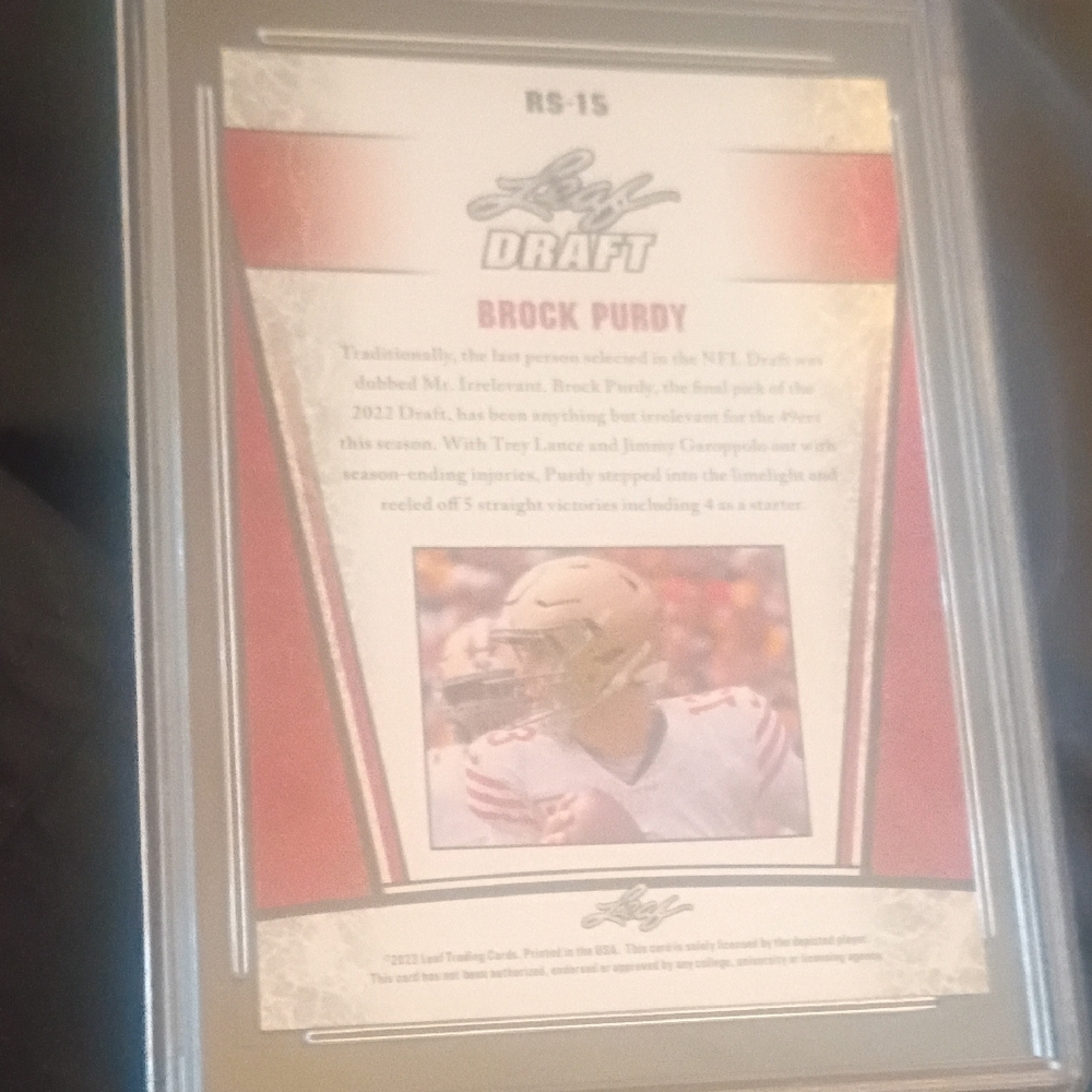 Brock Purdy Rookie Card - Picture 10 of 12